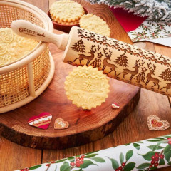 GEOMETRIC ART ROLLING PIN