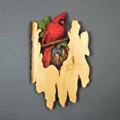 Animal Carving Handcraft Gift Wall Hanging,Cardinal, other